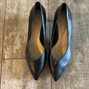 Clarks Black Heels Size 10